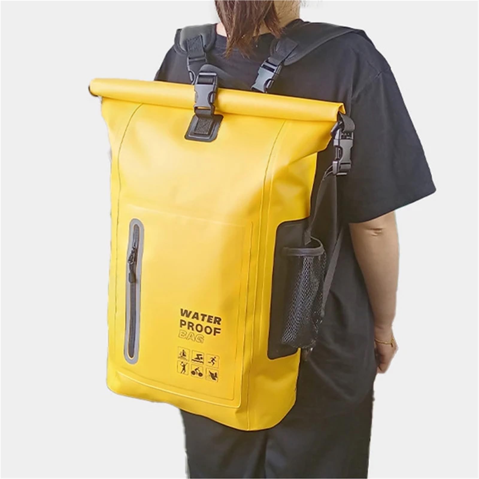 Bolsa Impermeable Bolsa Seca Impermeable for Kayak, Mochila Grande for natación a la Deriva, Senderismo en río, Hombro, Playa, Buceo, Rafting, canotaje, Bolsa de PVC for Acampar(Green)