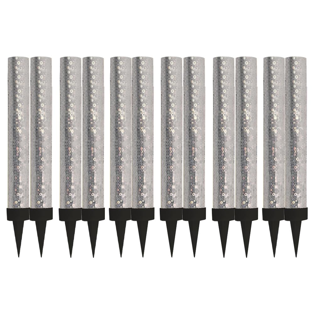 ZOPPER 12 Silver Ice Fountain Cake Candles with Holder Cupcake Topper Sparkler Ideal for Celebration Cakes, Birthday Parties, Baby Showers