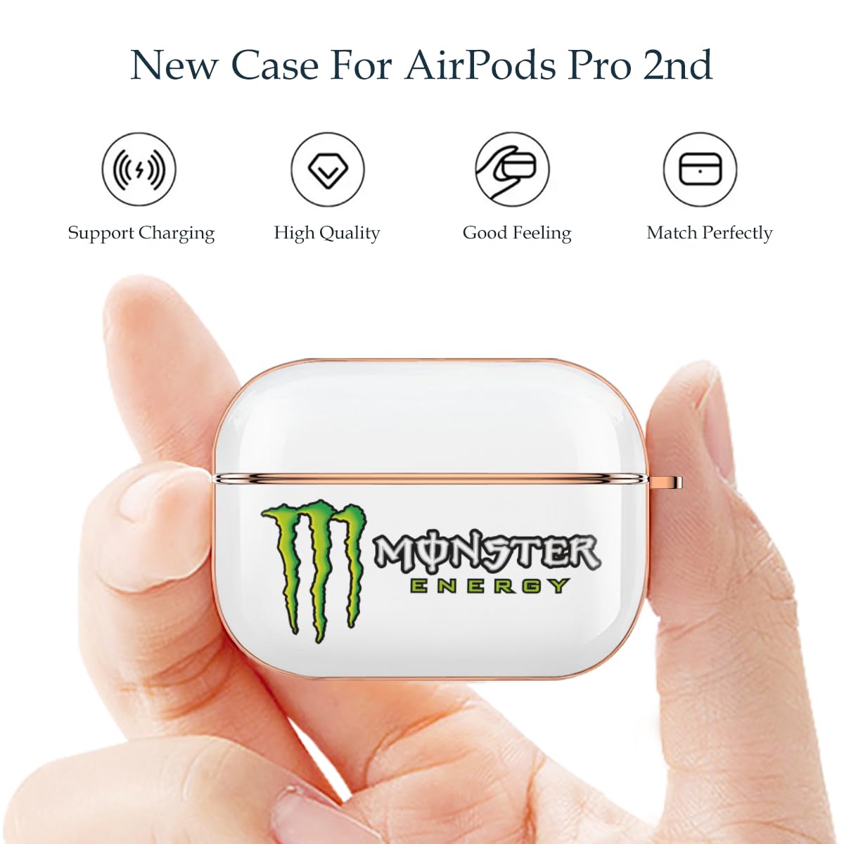 BUBU イエロー モンスター イヤフォンケース 2個セット Amazon | Air Pods Pro2 ケース ロゴモンスターエナジー AirPods