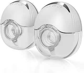 Extractor de leche manos libres estilo móvil | M6, bomba de lactancia portátil ritmo ideal para más leche, brida DoubleFit más ajuste y discreto con 3 modos y 9 niveles, 0.945 in