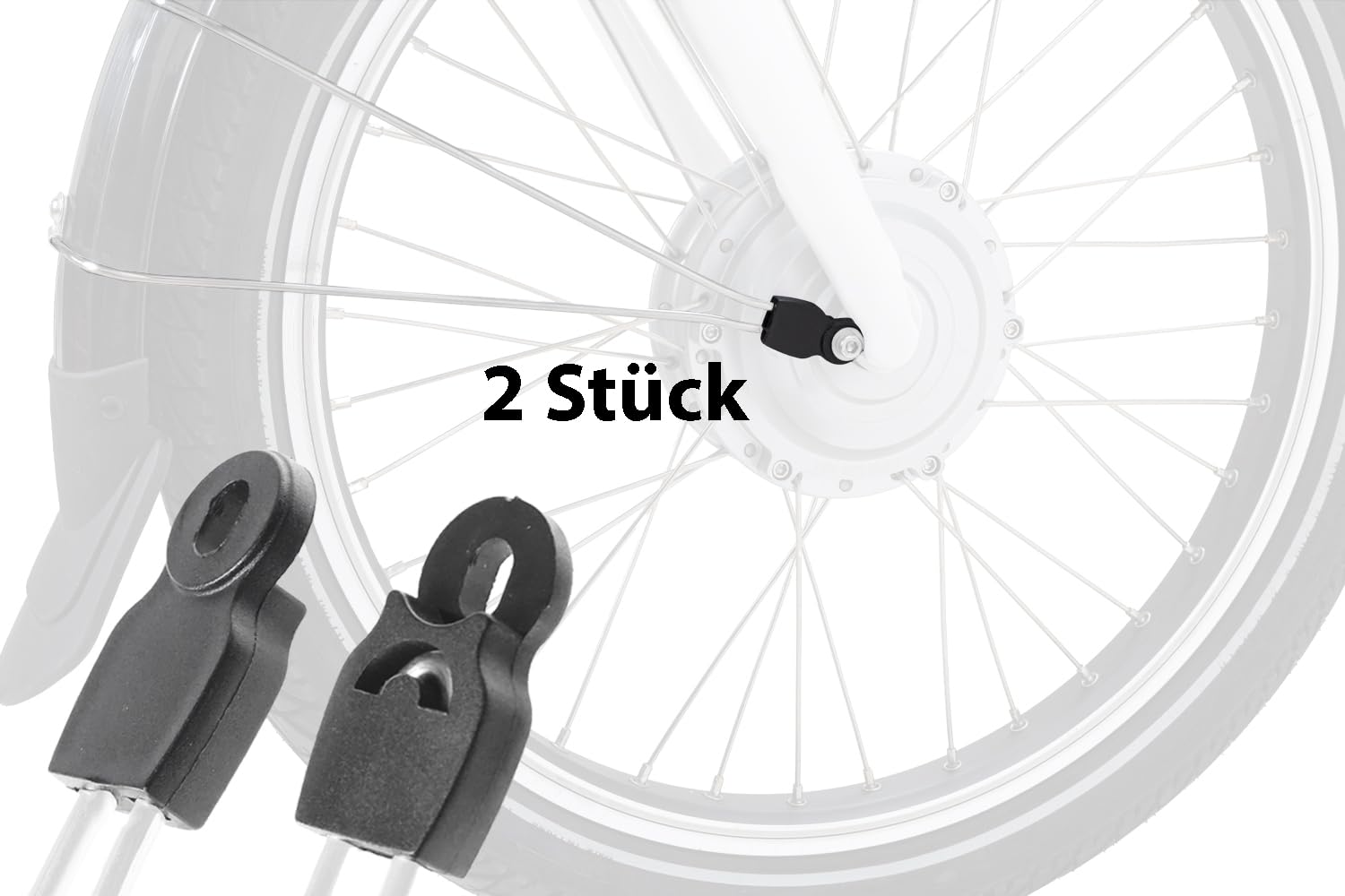 Unbekannt 2 Stück Fahrrad Schutzblech Befestigung Clip Halterung V Streben schwarz Sport & Freizeit