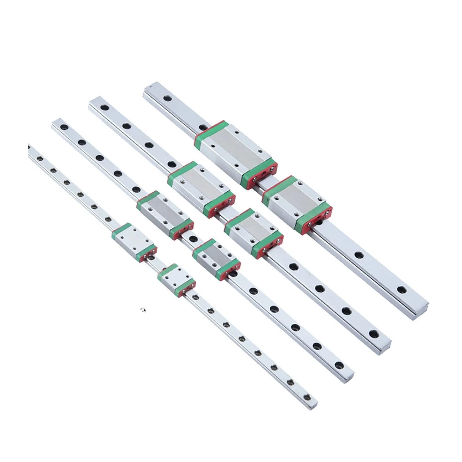 Glissière à roulement linéaire pour rail coulissan Glissière linéaire miniature MGN12C 100 mm-800 mm 2 pièces de guidage linéaire MGN12 + 4 pièces de bloc MGN12C(500mm)