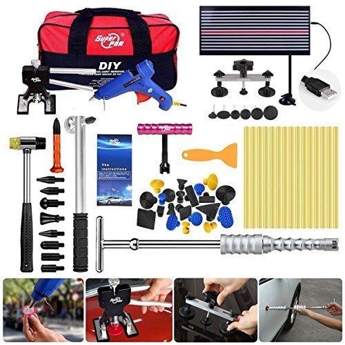 Fly5D Paintless Dent Removal Kit, Car dent Repair kit with Bridge Puller, Small dent Puller That can Eliminate 95% of car dents Within 30 Minutes for Hail Damage Dents