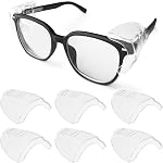 Safety Glasses Side Shields, Protection Glasses Side Shields 3 Pairs | Slip on, Fits Eyeglasses Larger than 12mm, Clear
