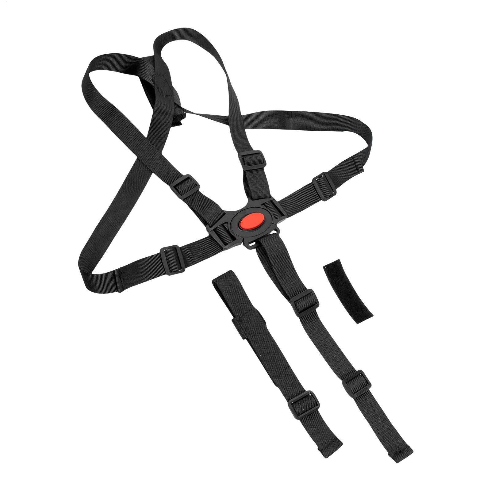 Arnés de la silla alta de 5 puntos, silla alta del bebé 5 puntos Arnés, Cinturón de seguridad anti-Slip para niños pequeños, Silla alta ajustable Cinturón de protección del asiento del arnés de