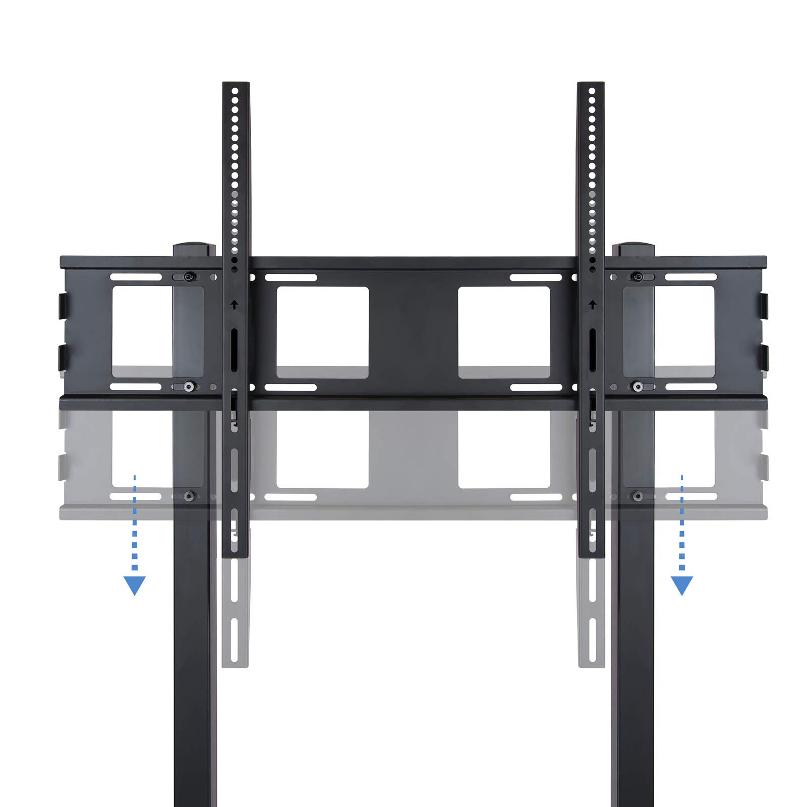 TooQ FS20100M-B - Supporto da pavimento con ruote per TV da 37" a 100", fino a 150kg, nero