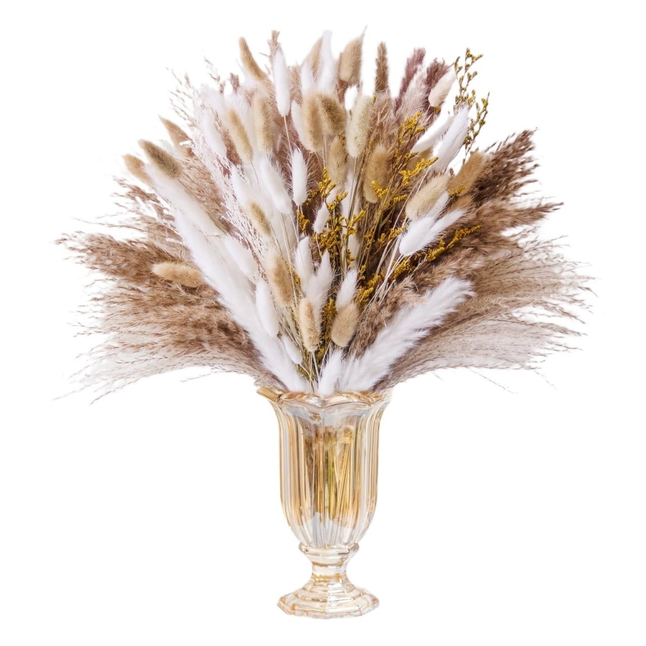 Künstliches Pampas Gras, Pampasgras-Trockenblumenstrauß-Bündel, Mehrfarbig, 30–45 cm, for Hochzeit, Party, Zuhause, Vasendekoration(Ac-558-100pcs)