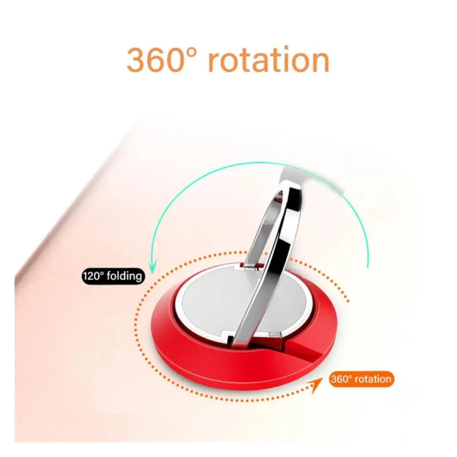 Soporte for anillo de dedo de teléfono, soporte magnético de 360° for coche