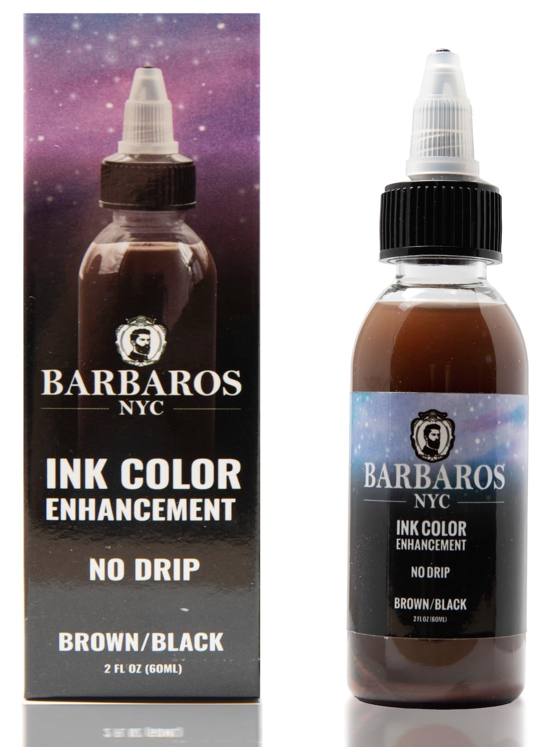 BARBAROS Enhancement Color Ink | Hair Enhancer For Hair & Beard Lineup | Water Resistant Hairline Filler Spray | Barber Beard Liner For Thicker & Fuller Hairstyling
