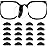 20 Pairs Eyeglass Nose Pads Stick On Silicone Anti-Slip for Glasses Sunglasses Thin Nose Pads Eyeglasses, Adhesive Nose Pad for Eyeglass, Anti Slip Eyeglass Nose Pads (Black)