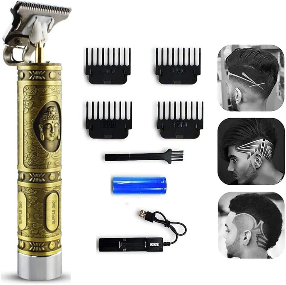 SUPPLE 360 Hair Trimmer For Men,Hair Trimmer For Women, Professional Rechargeable Cordless Electric Hair Clippers Trimmer Hair Cutting Kit With 4 Guide Combs For Men T-Blade