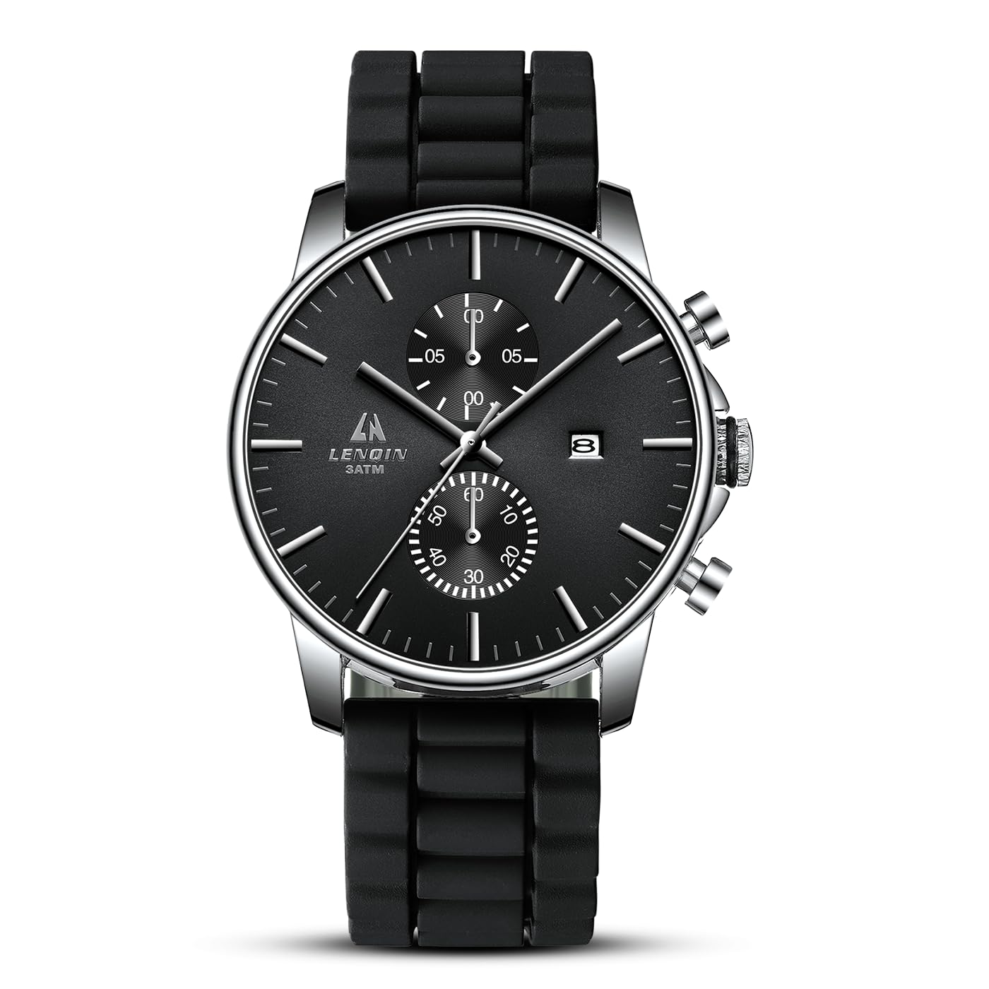 LN LENQIN Reloj para Hombre Relojes Analógicos de Cuarzo para Hombres Relojes de Pulsera Impermeables para Hombres con Fecha Reloj Casual de Moda Correa de Silicona