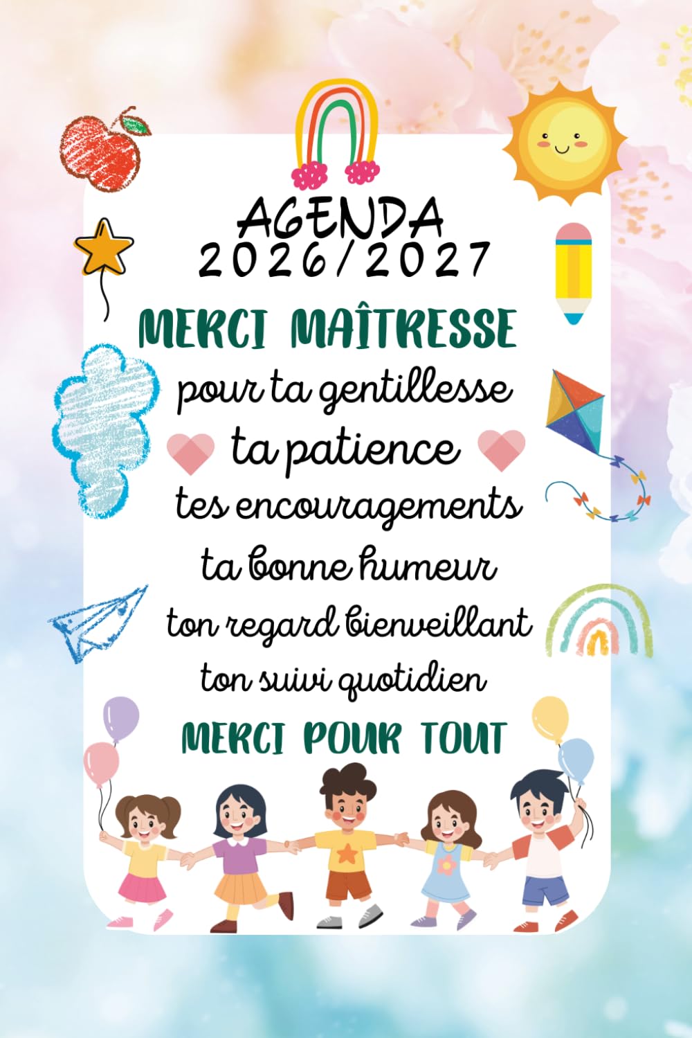 Independently published Cadeau Maitresse D'école: Agenda Semainier Original Personnalisé, Jolie Couverture