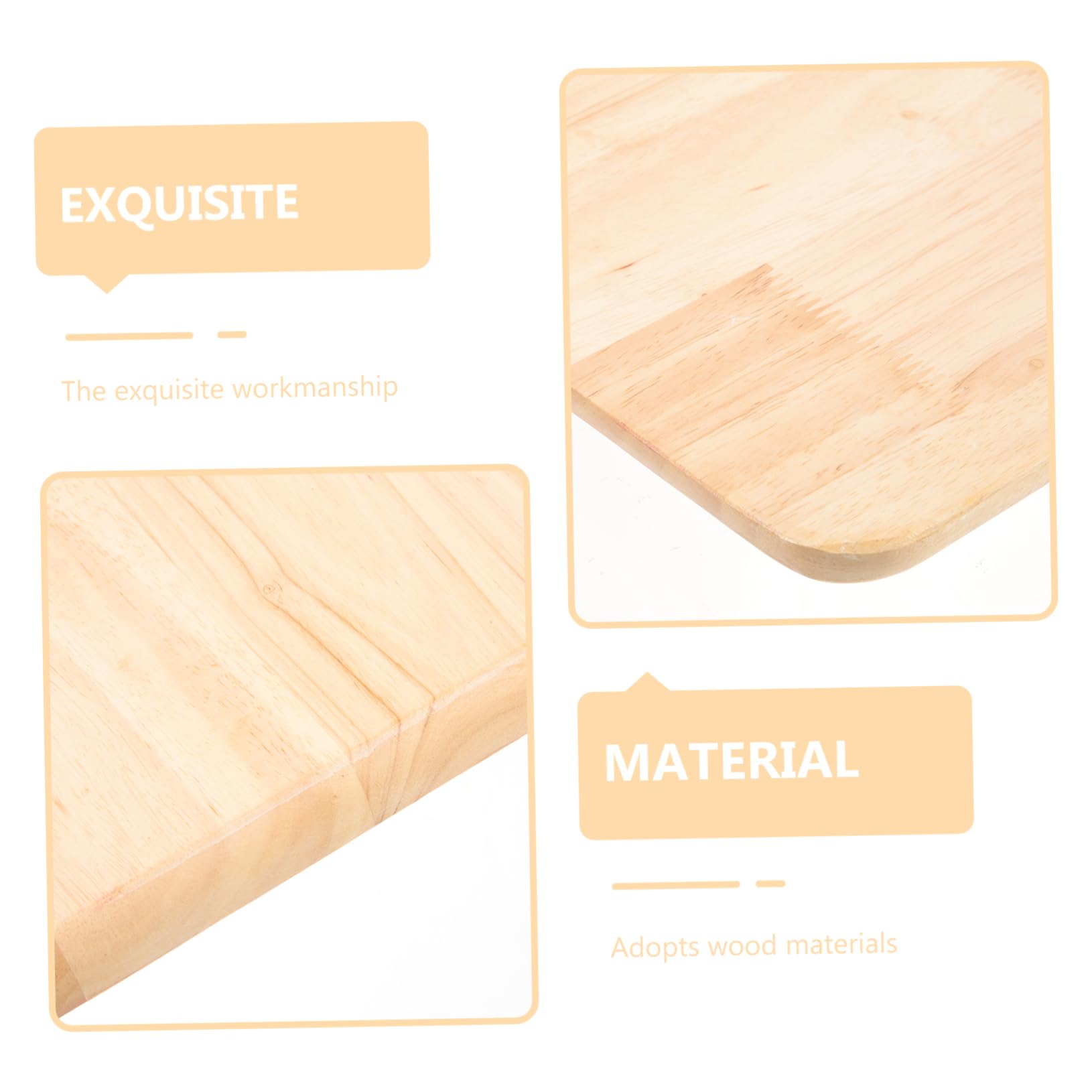 WHAMVOX Wood Stool Seat Replacement Square Seat for Restaurant Home Easy to Cle