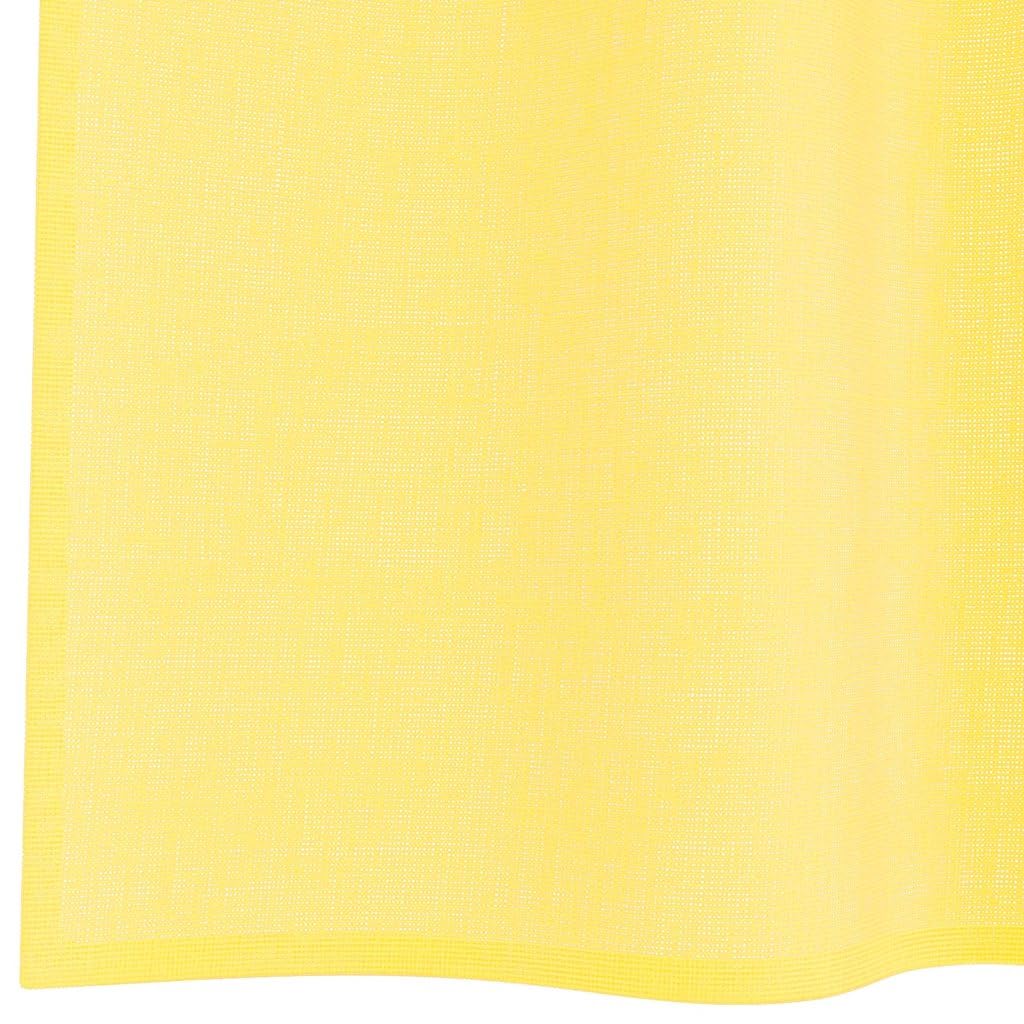Zasłony z woalu, na przelotkach, 2 sztuki, żółte, 140 x 260 cm, przezroczysta zasłona okienna z 8 oczkami na firankę, nieprzezroczysta, dekoracyjna firana do salonu, sypialni, kuchni, na