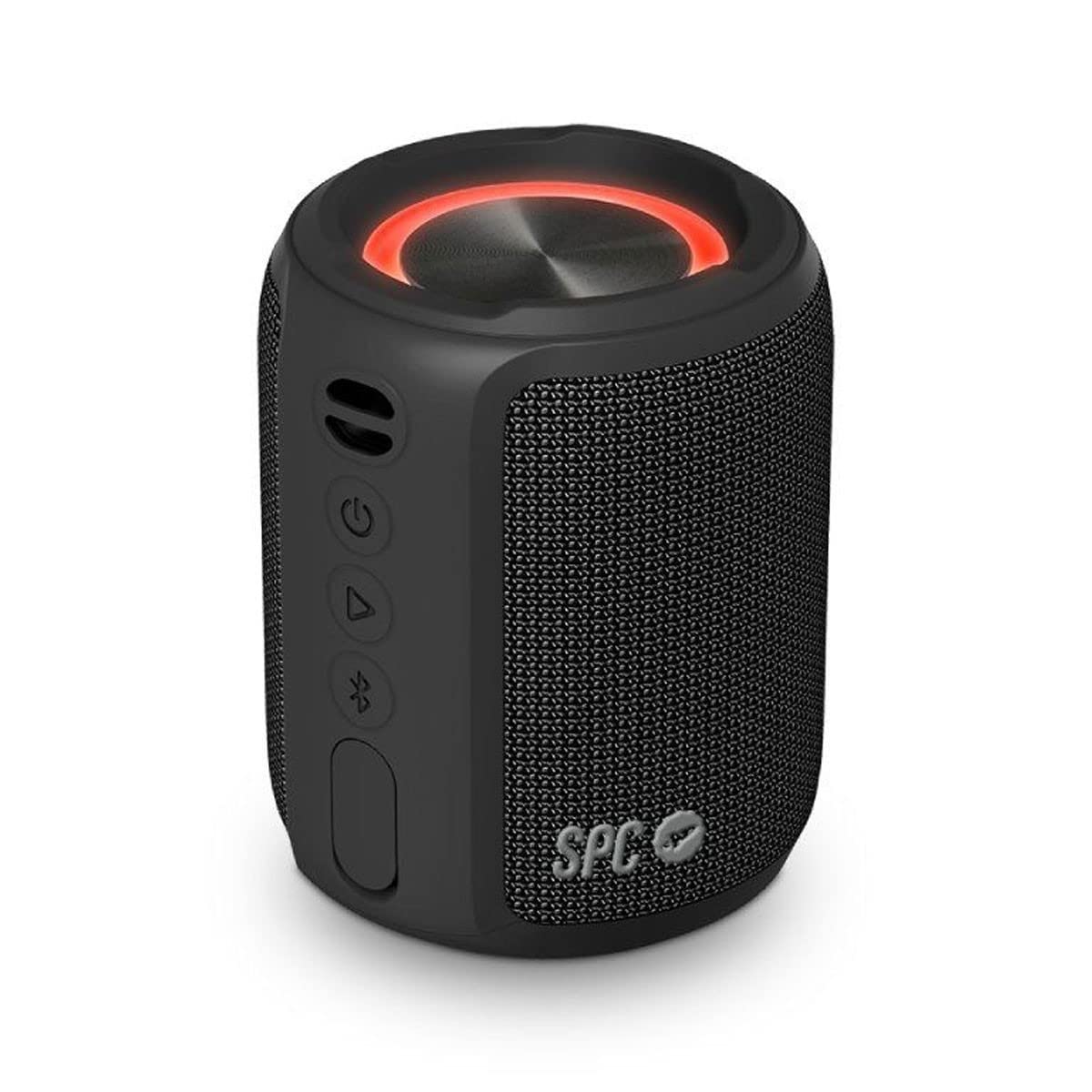 SPC Sound POWERPOOL – Altavoz inalámbrico portátil con Bluetooth, tamaño Compacto, aro con luz, 20 Horas de autonomía, 14W, Resistencia al Agua IPX7, True Wireless Stereo, Manos Libres, USB-C