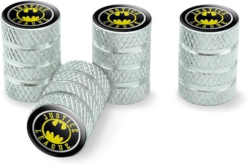 Tapones de válvula de aluminio con logotipo atlético de Batman de la Liga de la Justicia