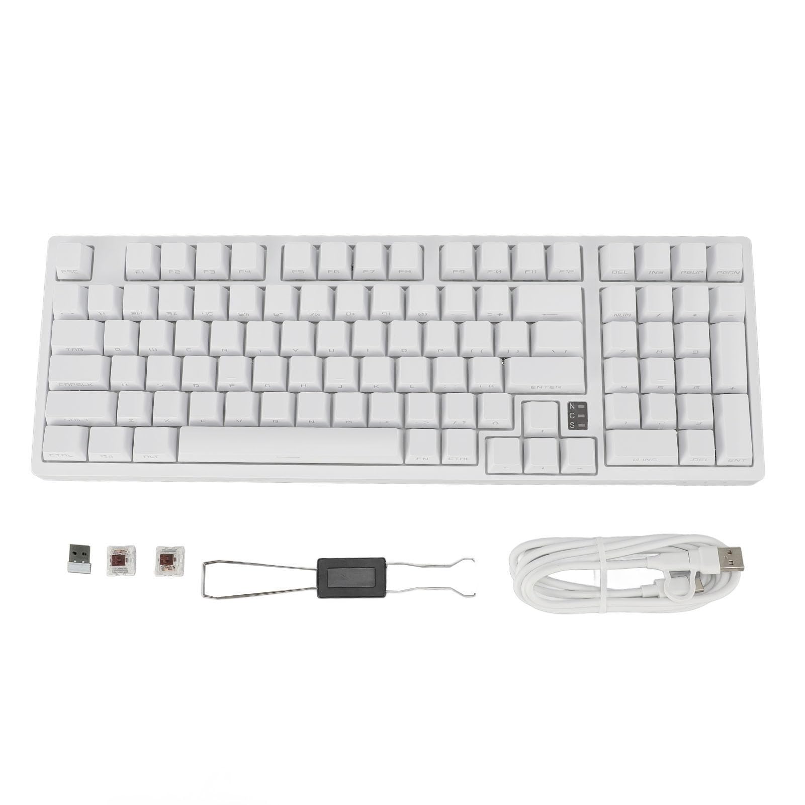 Annadue Tastiera Meccanica 98 Tasti Brown Switch RGB Wireless Wired