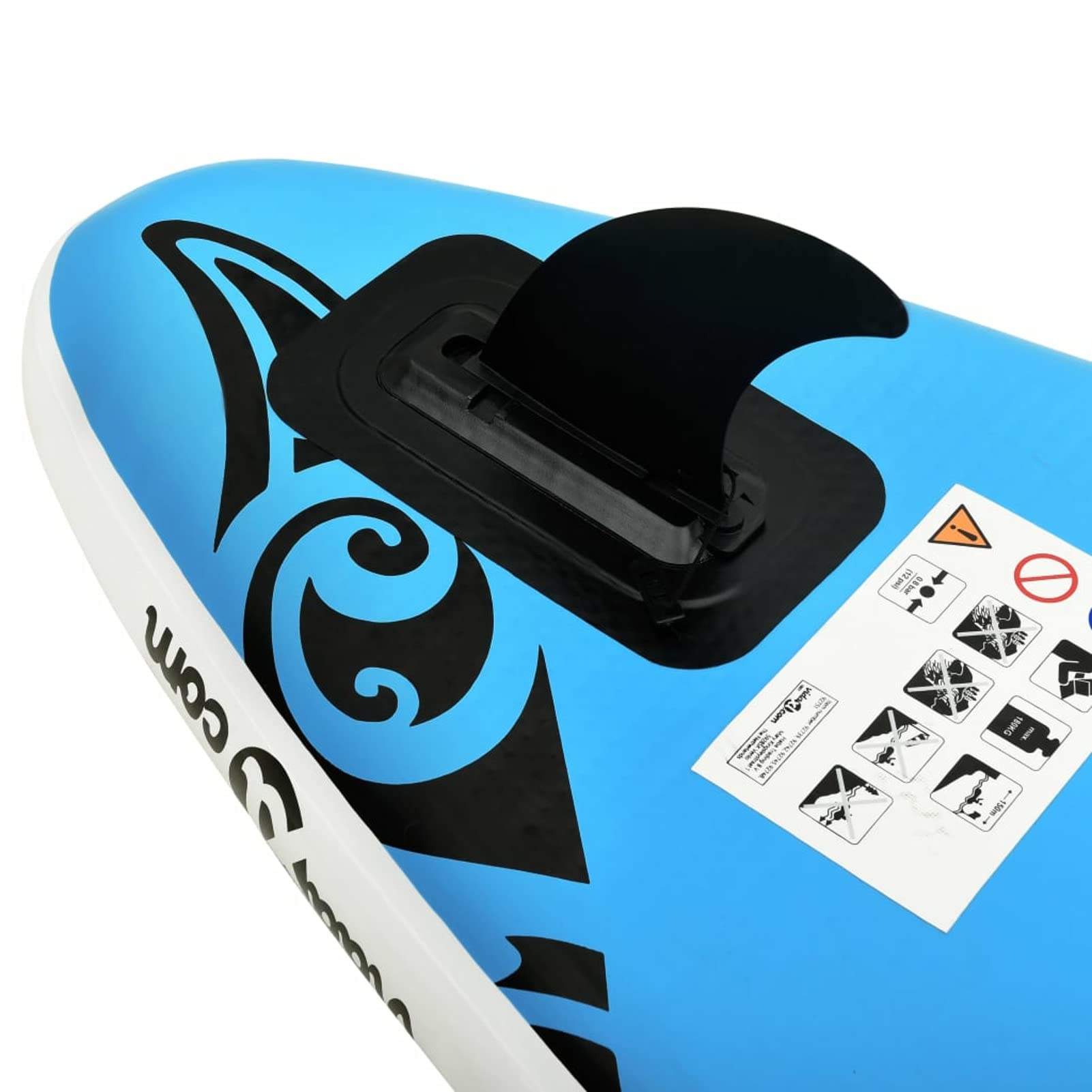 Zestaw nadmuchiwanej deski do wiosłowania, deska surfingowa, deska surfingowa, nadmuchiwana deska surfingowa, padelboard, padelsurfing, deska do paddleboardingu, niebieska 305 x 76 x 15 cm