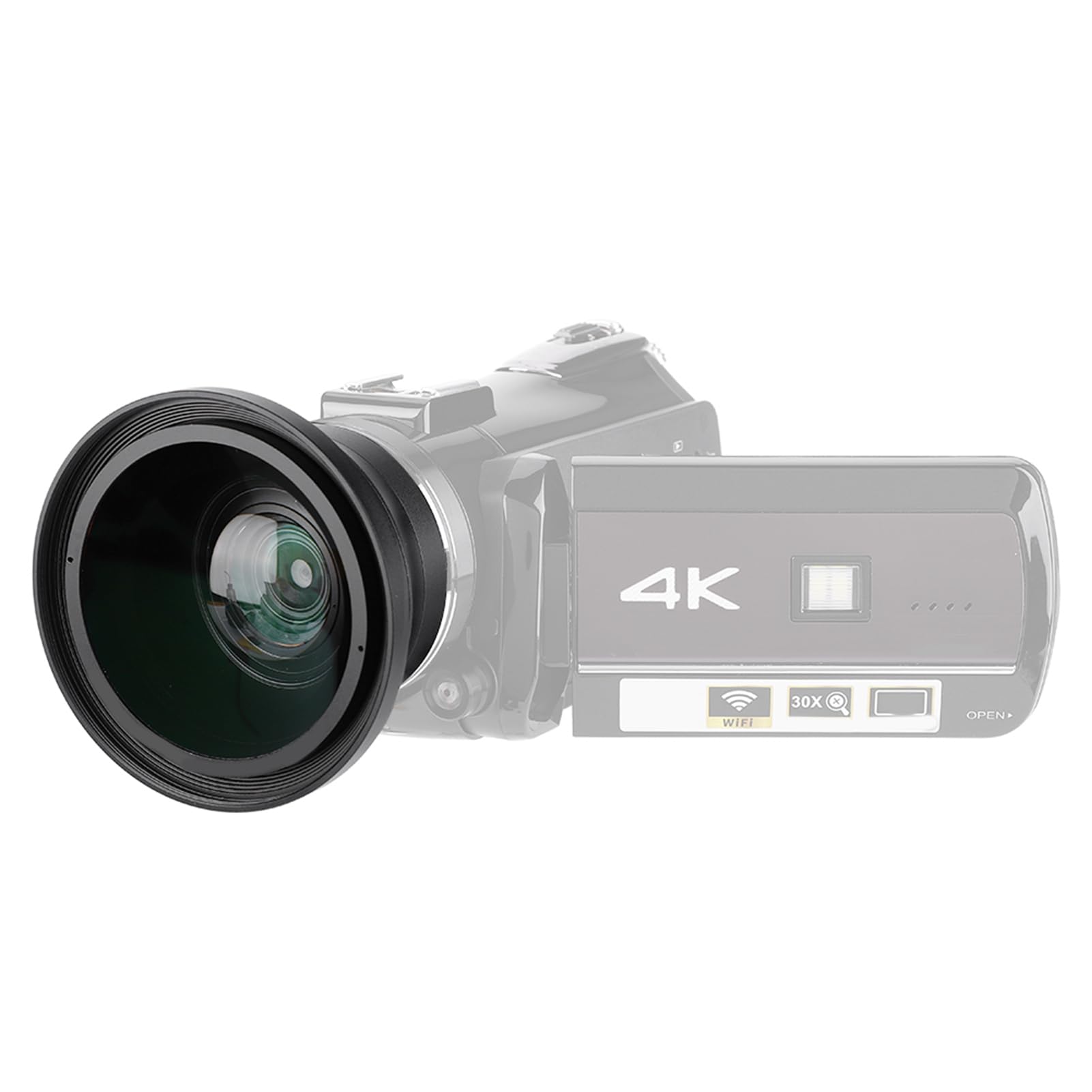 0.39X Super Wide Angle Lens for DV Cameras Mobile Phones, Increase Spatial Depth of Pictures, Clear Front and Back Scenes, Larger Coverage Area, Less Scene Influence, Suitable