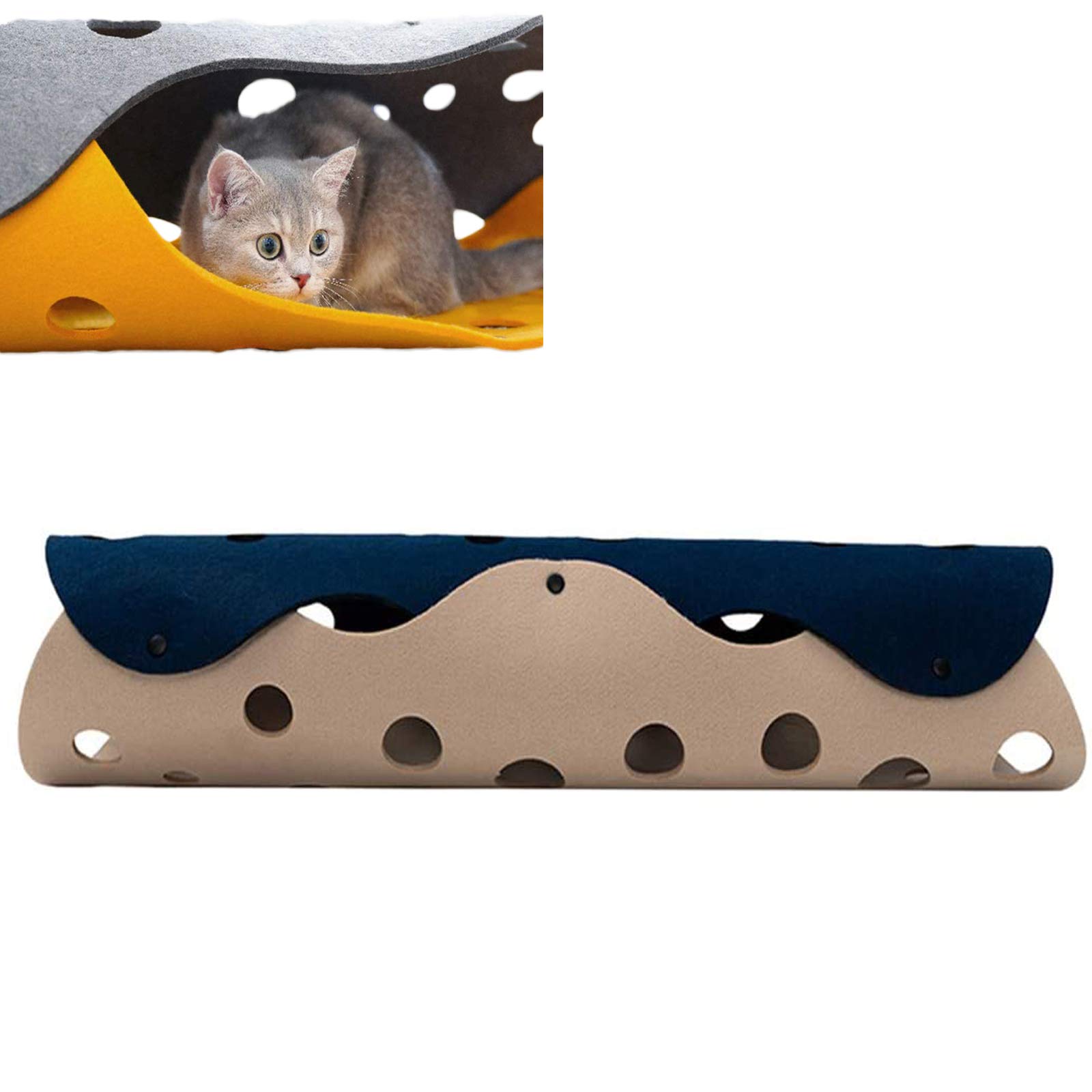 Tunnel pour animaux de compagnie marron idéal pour amuser vos lapins et chats