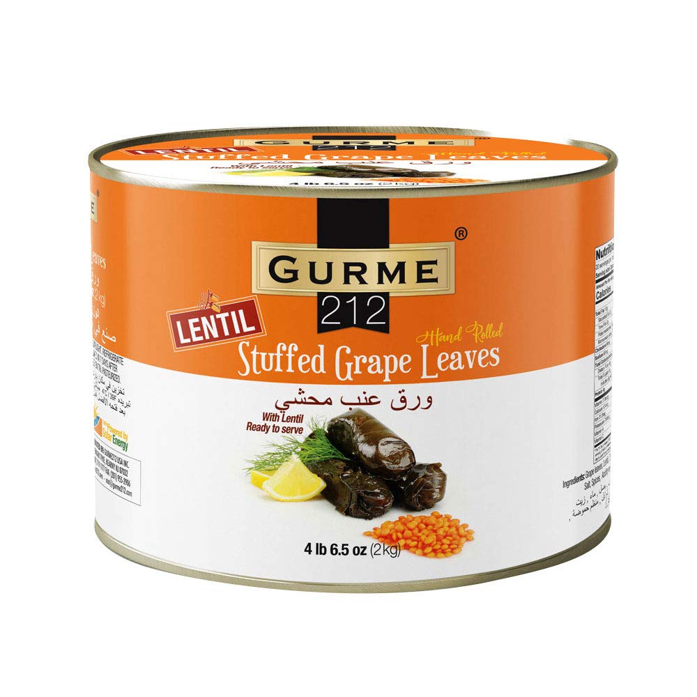 Gurme212 Lentil Stuffed Grape Leaves (4.4 lbs can)
