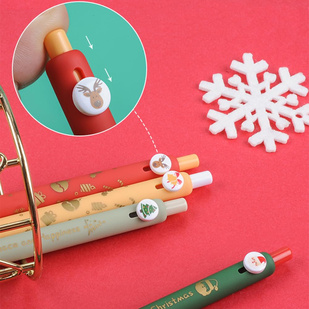 4 Stylos à Gel Adorables Avec Pompons - Pour Enseignants, étudiants, Signature, Décoration (couleurs Assorties) - 2
