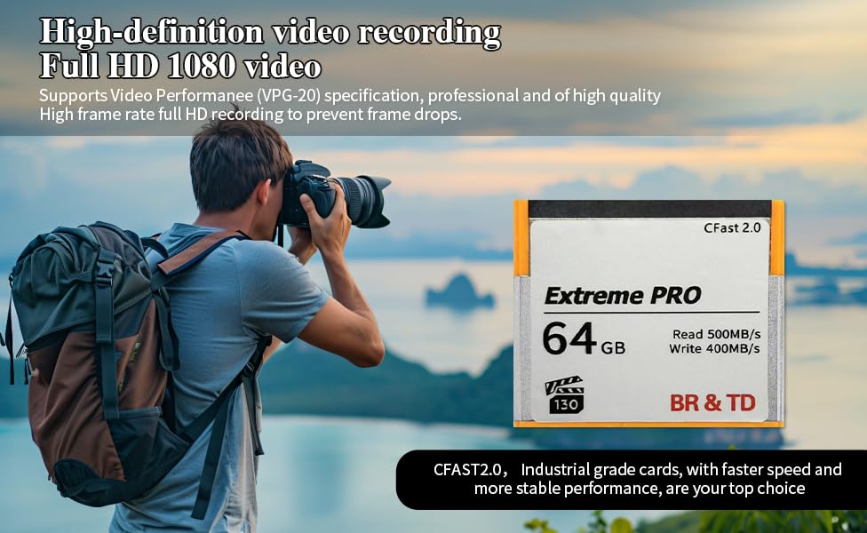 Amazon.com: BR & TD 64GB Extreme PRO CFast 2.0 Memory Card