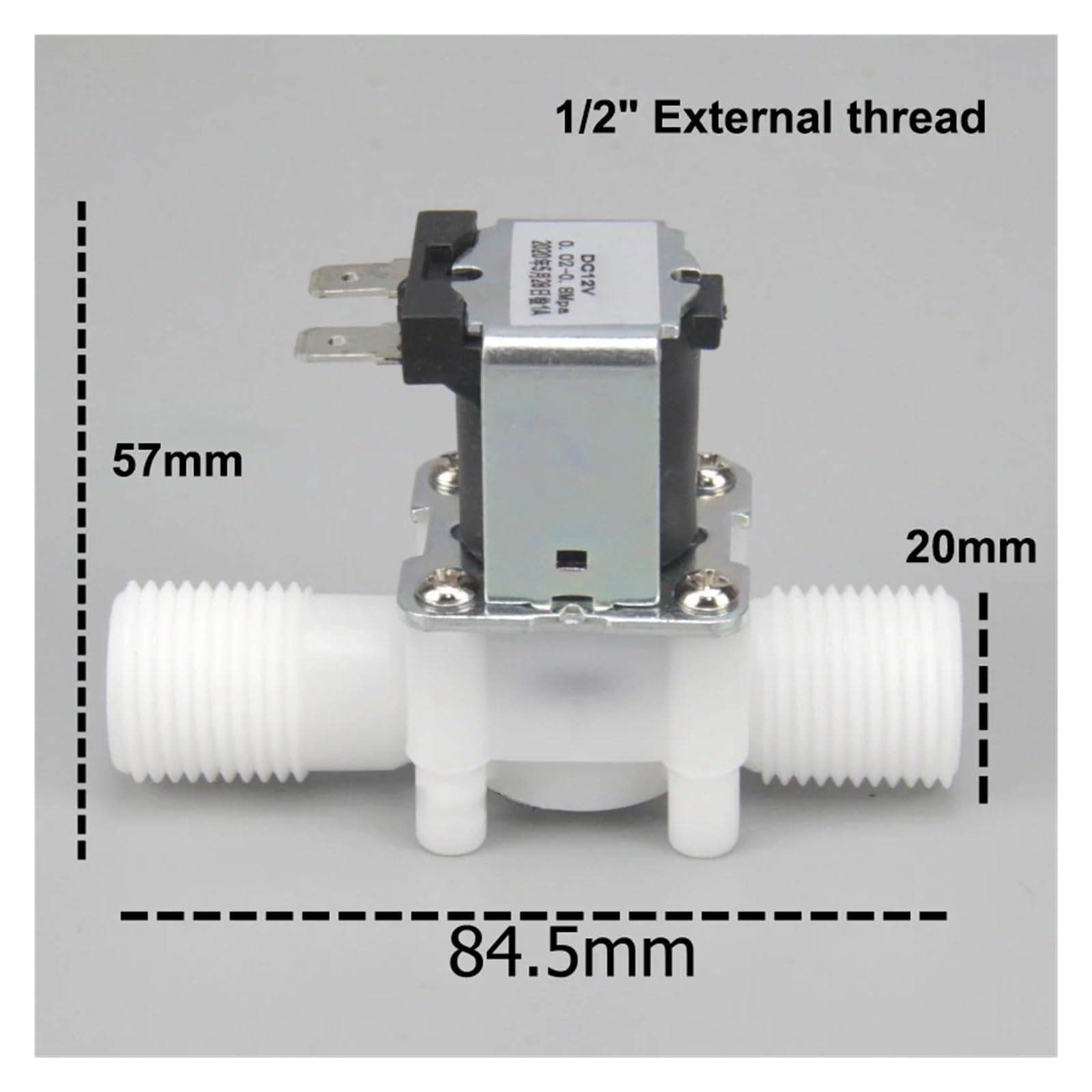 Normalnie zamknięty zawór elektromagnetyczny do pralki, dystrybutora wody, wąż elastyczny 10-12 mm, kontrola oczyszczania wody (Dc24v-Water Purification, 10 12mm)
