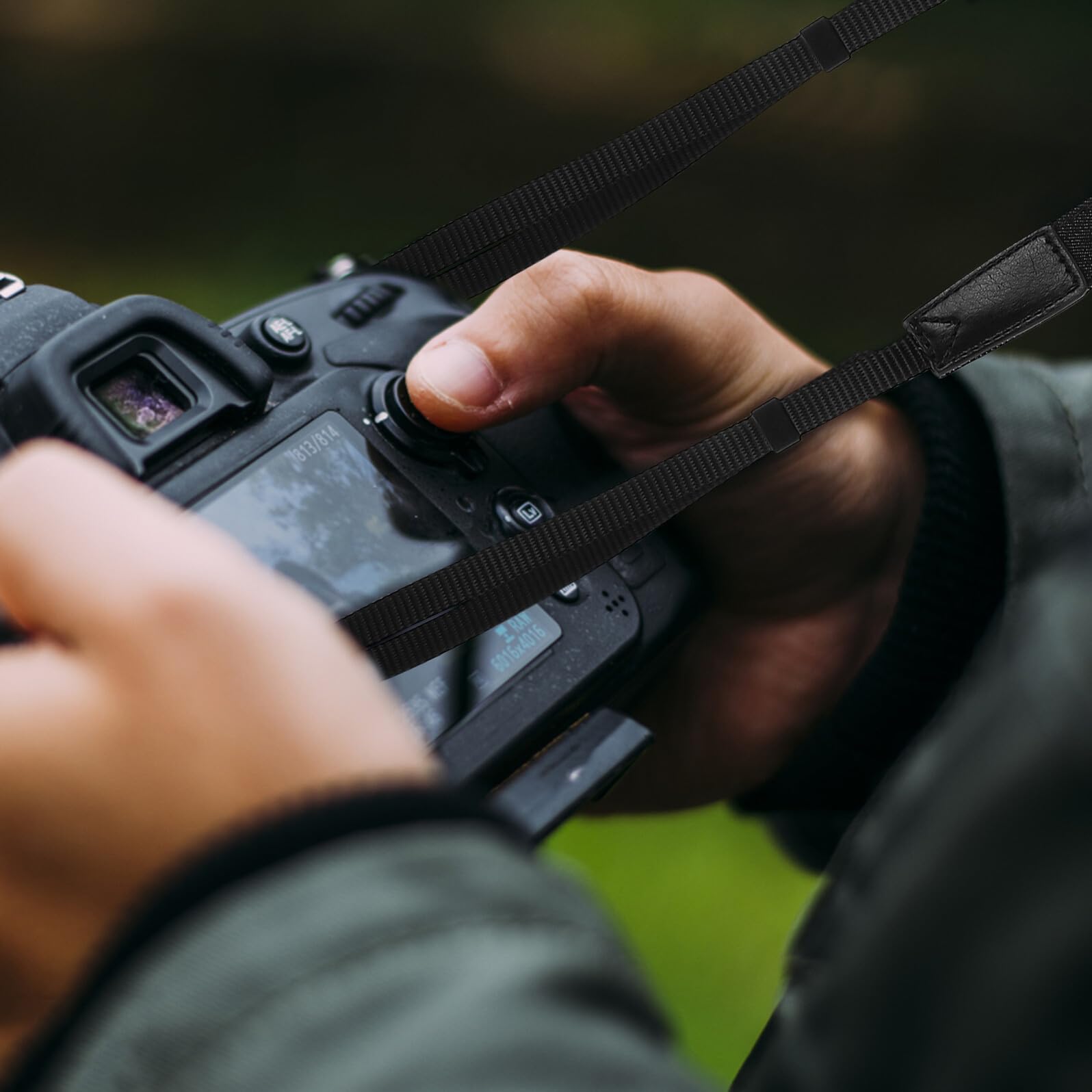 4 Juegos Correa para Cámara de Algodón Puro y Mezclilla Estrecha con Liberación Rápida Correa de Hombro y Cuello Anticaída para Fotografía Compatible con Cámaras Réflex y DSLR