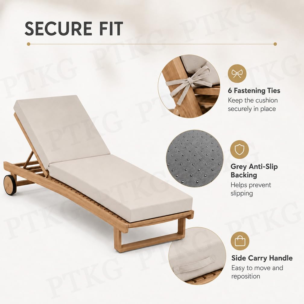 Matelas Transat DéHoussable Coussin Fauteuil Jardin