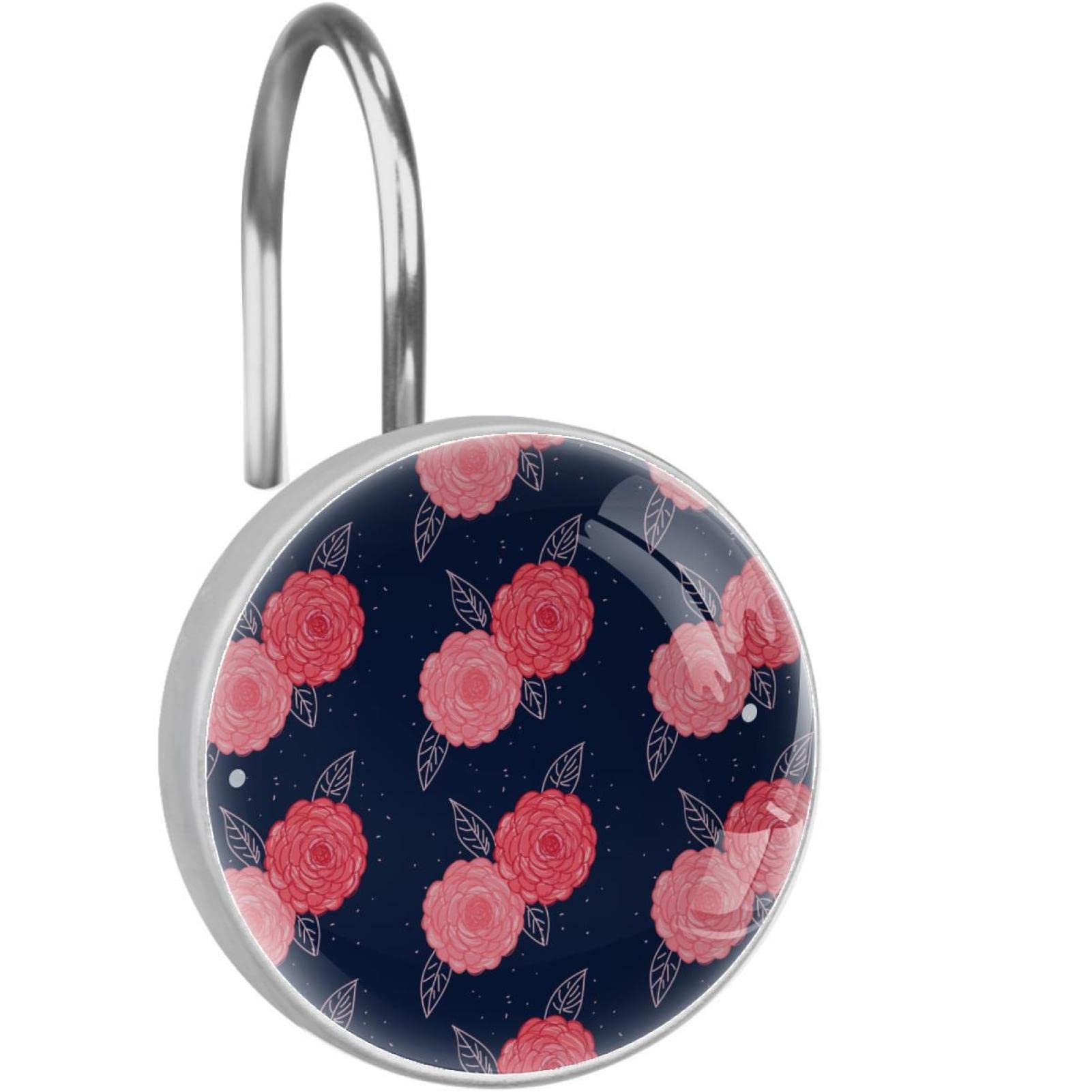 Crochets de douche en acier rose bleue : chic inoxydable pour salle de bain