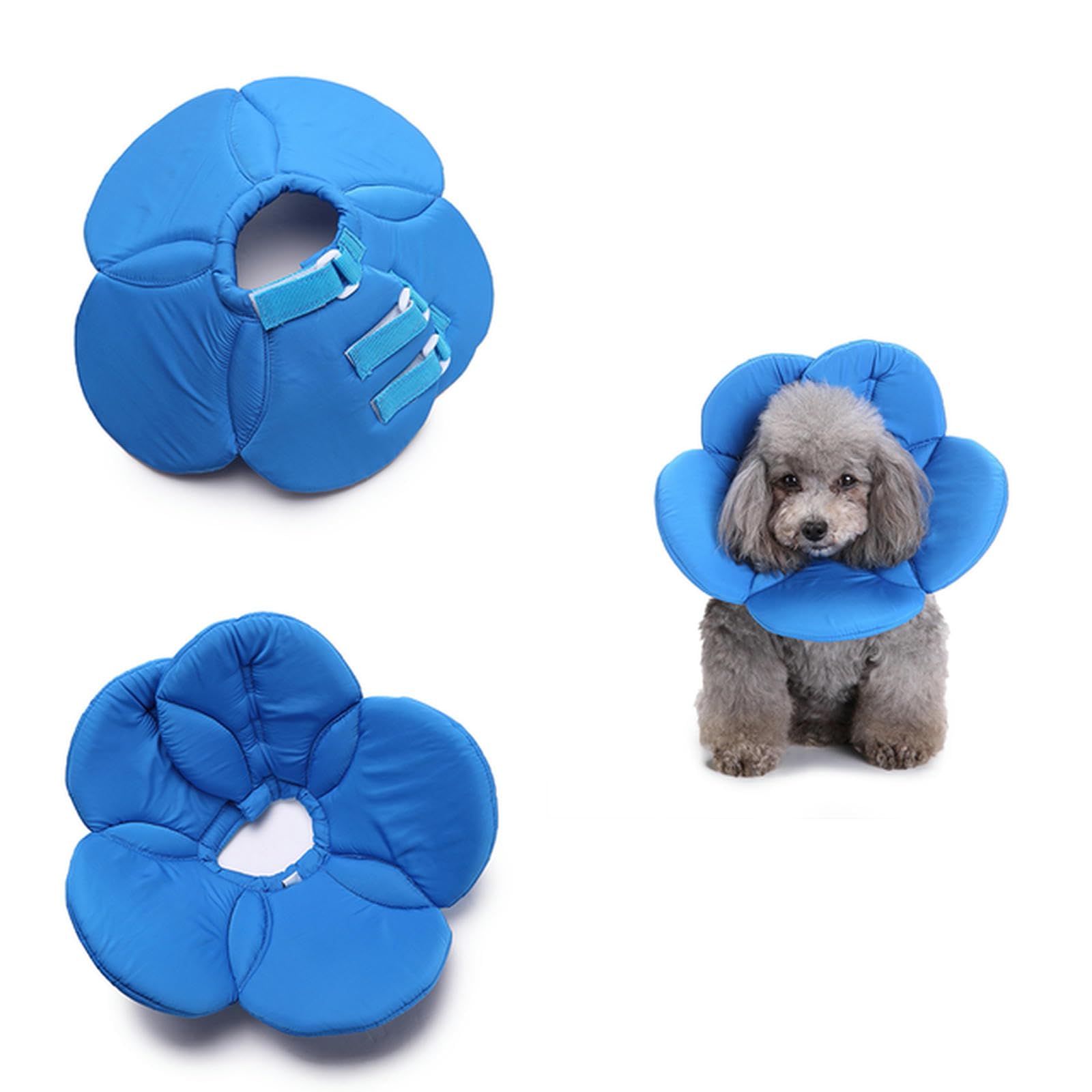 UOSIA Dog Cone Collar Soft Protective Recovery Cone Flower Shaped Collar Anti-Bite Injury Collar Pet Grooming Kit for Dogs Cats