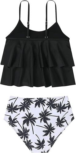 Yesunpxs Traje de baño tankini para mujer, estampado de dos piezas, control de abdomen, camiseta sin mangas con pantalones cortos deportivos para disponible en Yaxa Colombia