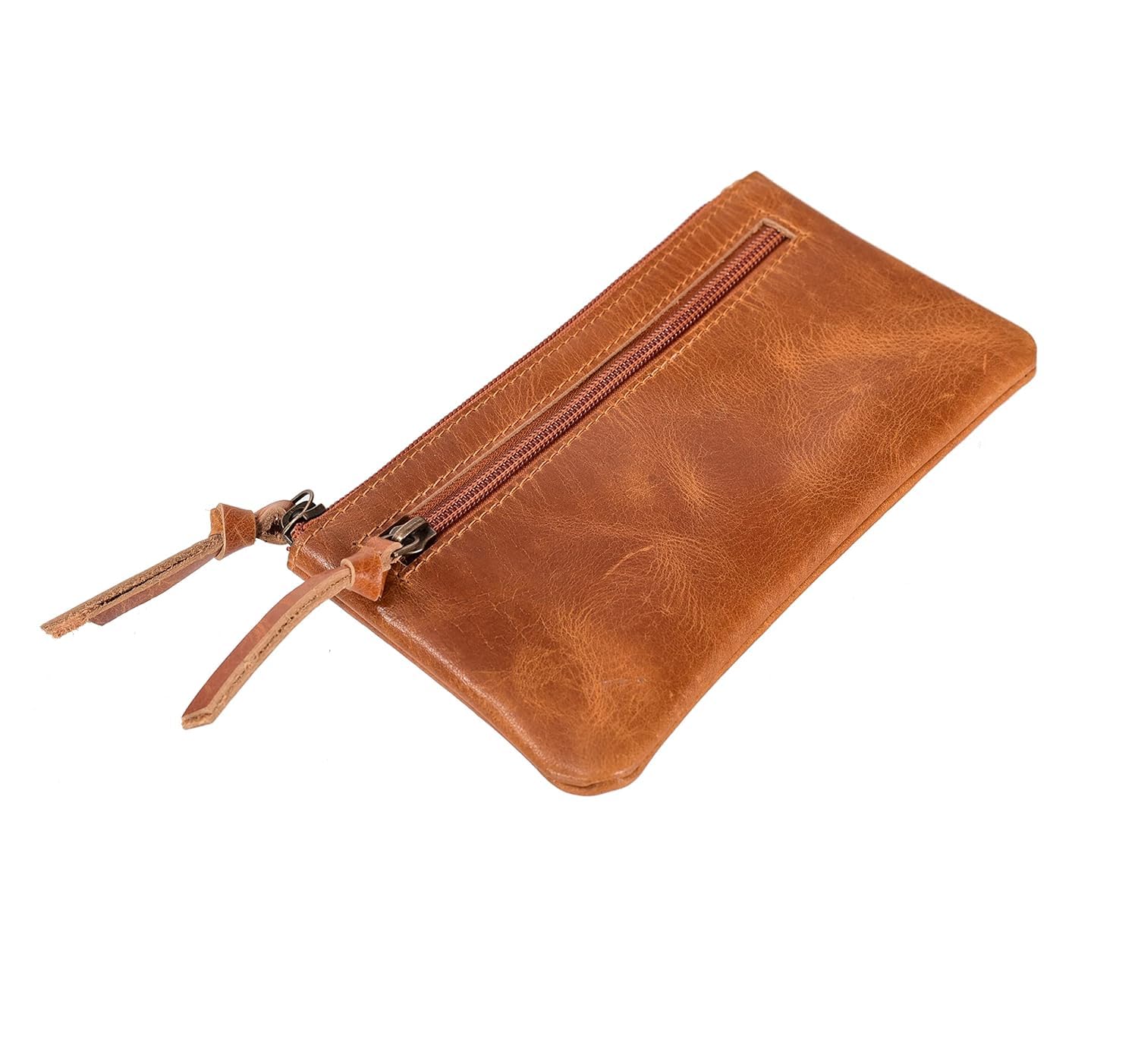 RusticVintage Genuine Leather Pencil Boxes Pencil Case Simple Pencil Bag Gray Pen Case Office School Supplies for Kids Students Adults Pencil Bags with Zipper Pencil Storage Bag Pen Holder (B0B5N864LN) Amazon Price History, Amazon Price Tracker