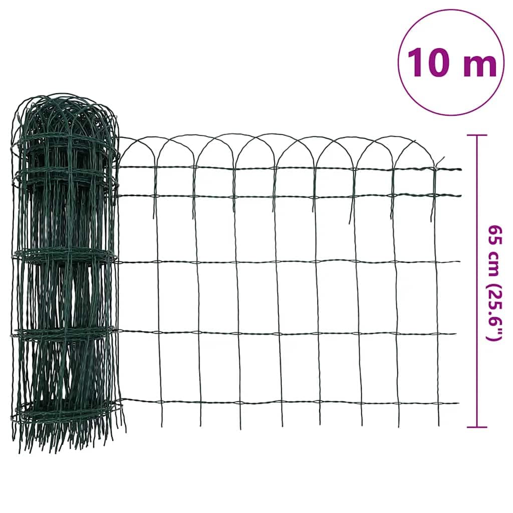 Beetzaun Metall 10x0,65m Beeteinfassung Grün