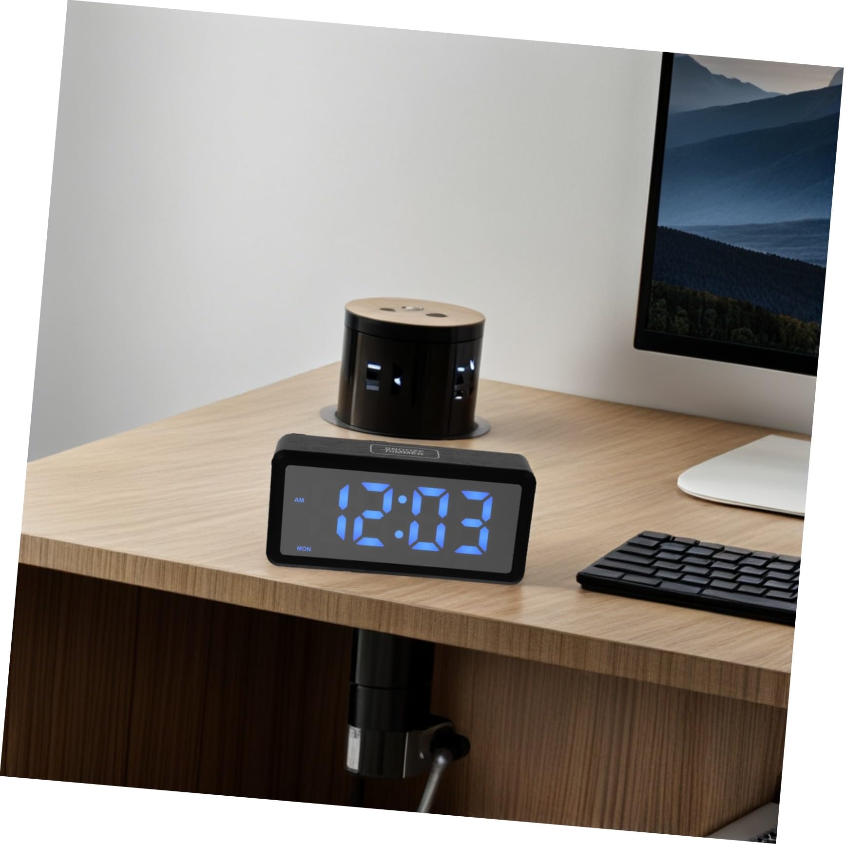 VILLCASE Orologio Digitale LED Effetto Legno con Display Grande Rgb