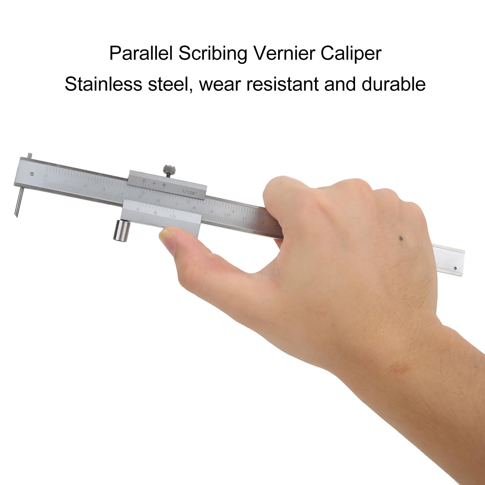 ZAWELIYO Vernier Caliper, Stainless Steel Parallel Scribing Ruler with Carbide Head Line Drawing Tool 0-300mm for Outer Diameter Measurement