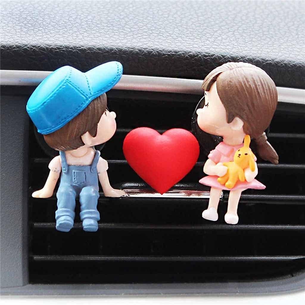 Lovely Couple Car Air Vent Freshener Perfume Clip Aromas Diffuser Decor Fragrance Conditioning image 4