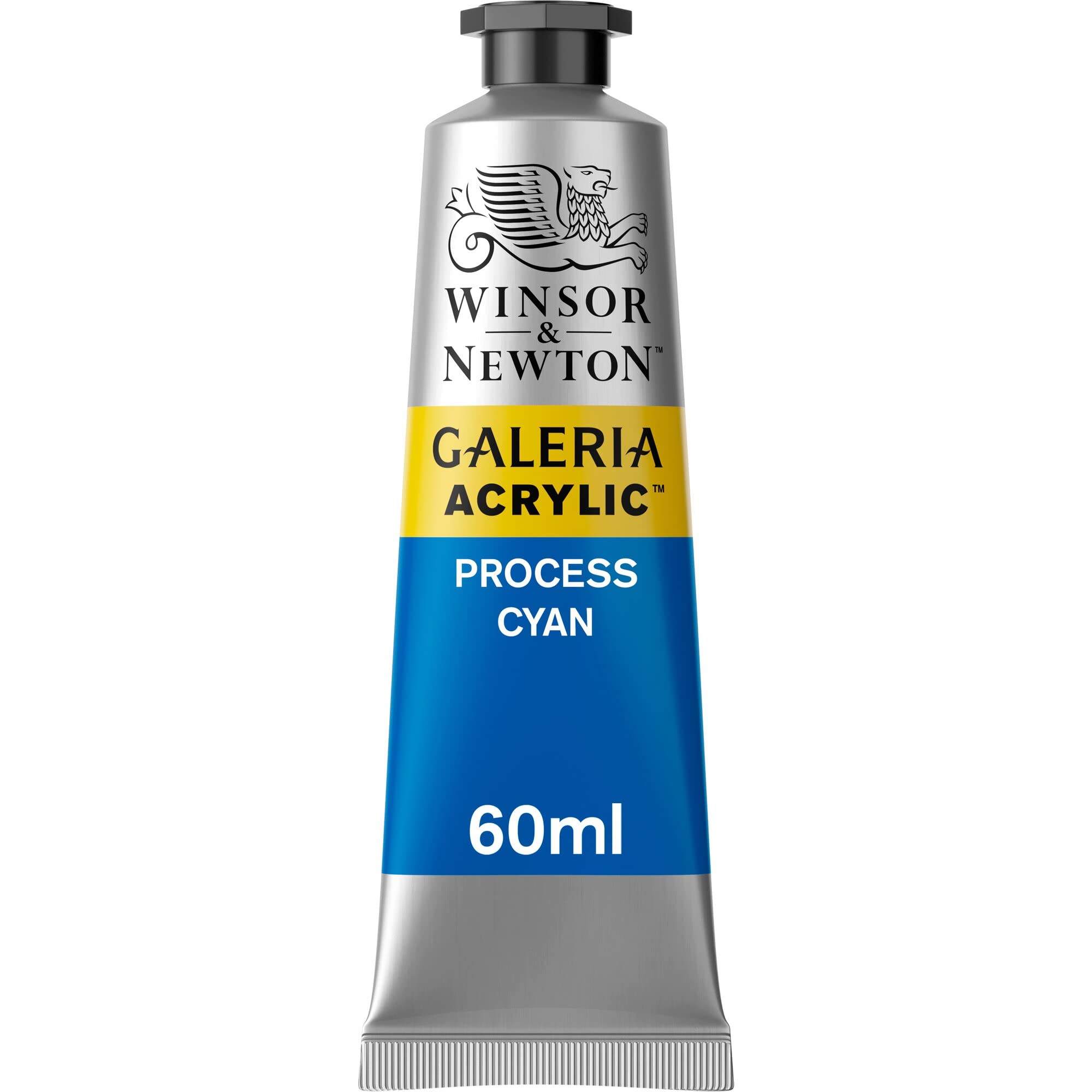 Winsor & Newton 2120535 Galeria Acrylfarbe, hohe Pigmentierung, lichtecht, buttrige Konsistenz, 60 ml Tube - Process Cyan
