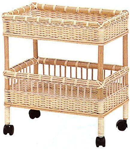 Amazon 1671n 籐脱衣かご 脱衣所かご 2段ランドリー 2段かご 幅46奥行31高53 ランドリー収納 オンライン通販