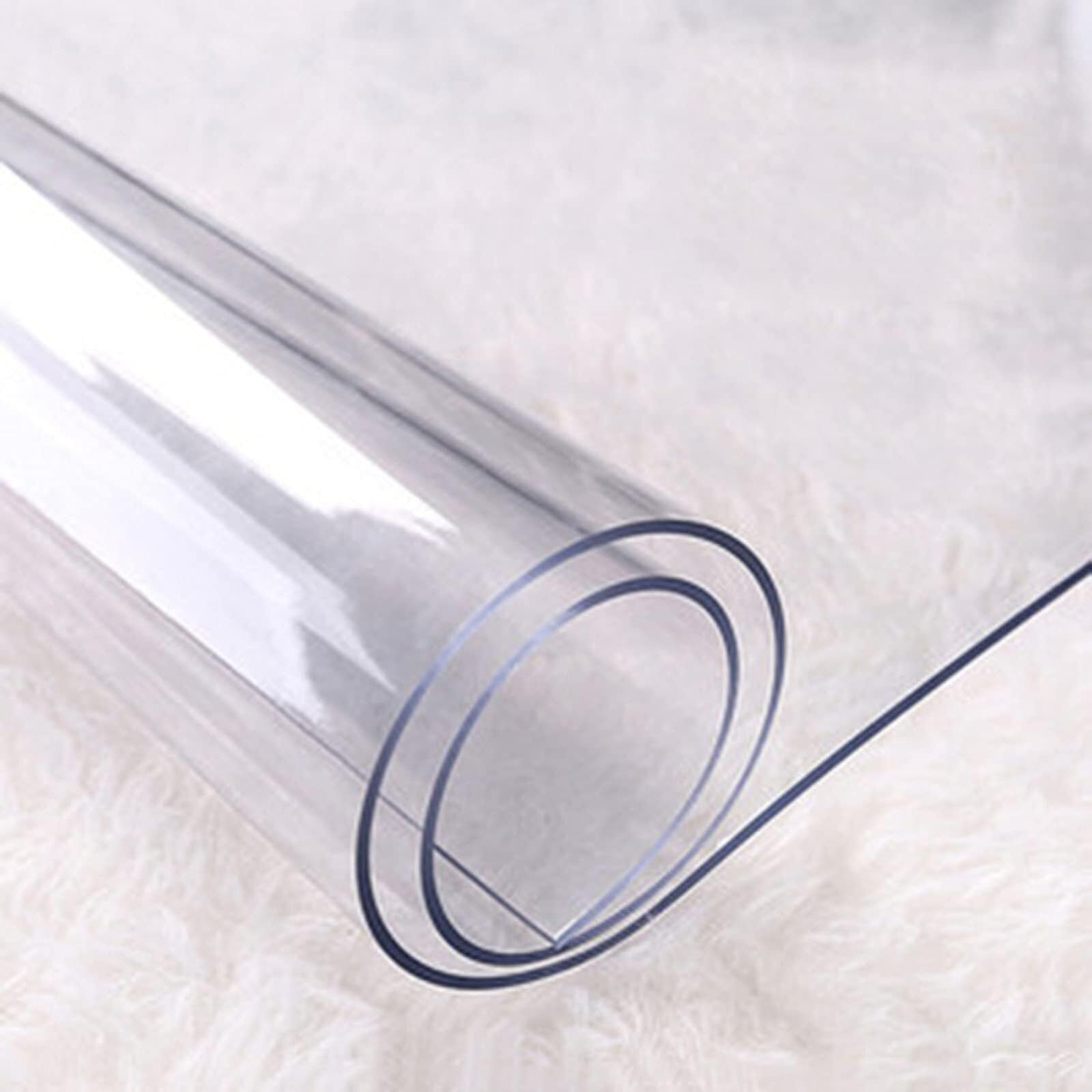 Generico Cuscinetto Protettivo da Scrivania in PVC Trasparente con Bordo Rrotondo Resistente al Calore Cuscinetto da Scrivania per Computer Copri Tavolo(3mm,90 * 140cm)