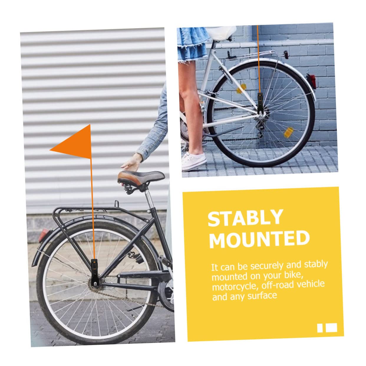 BESPORTBLE Supporto Per Bandiera Da Manubrio Per Bici E Moto – Montaggio Facile, Design Elegante, Perfetto Per Gare E Passeggiate