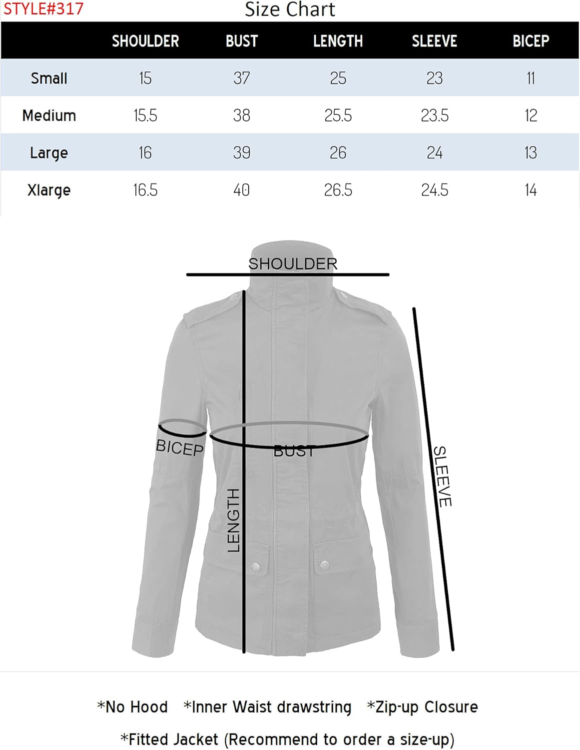 KOGMO Womens Military Anorak Safari Jacket with Pockets Small 317_mustard