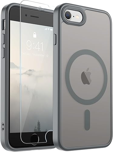 Miniatura 72 de SUPFINE Funda magnética para iPhone SE 2022 (3ª)/2020 (2ª), iPhone 8 (compatible con MagSafe) (protección contra caídas de grado militar), funda