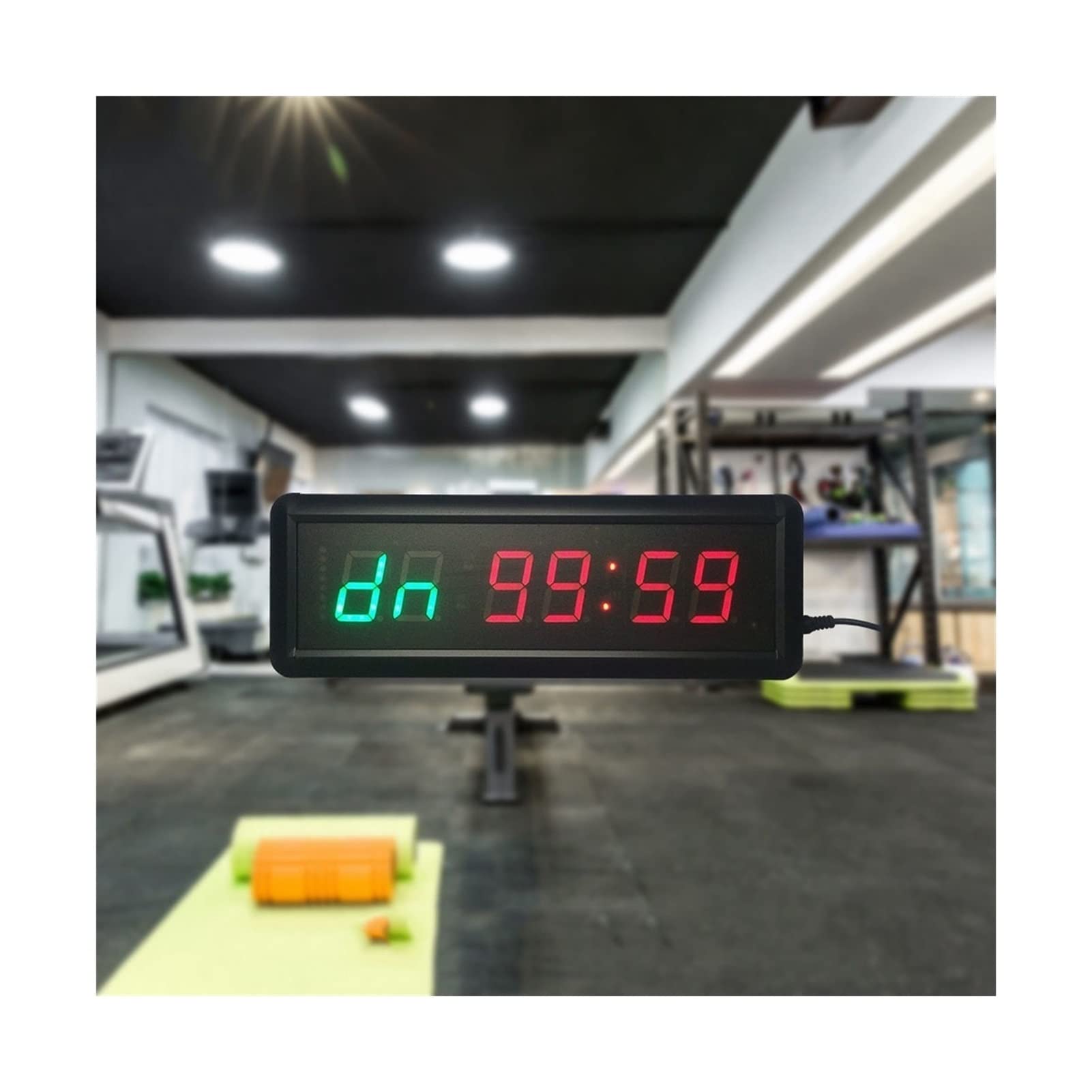 Intervallo Conto alla rovescia/più Sveglia, da 1,5 Pollici a 6 cifre GUIDATO Gym Timer Cronometro con Telecomando, Adatto for la casa di Esercitazione di Ginnastica Timer Boxing Gym