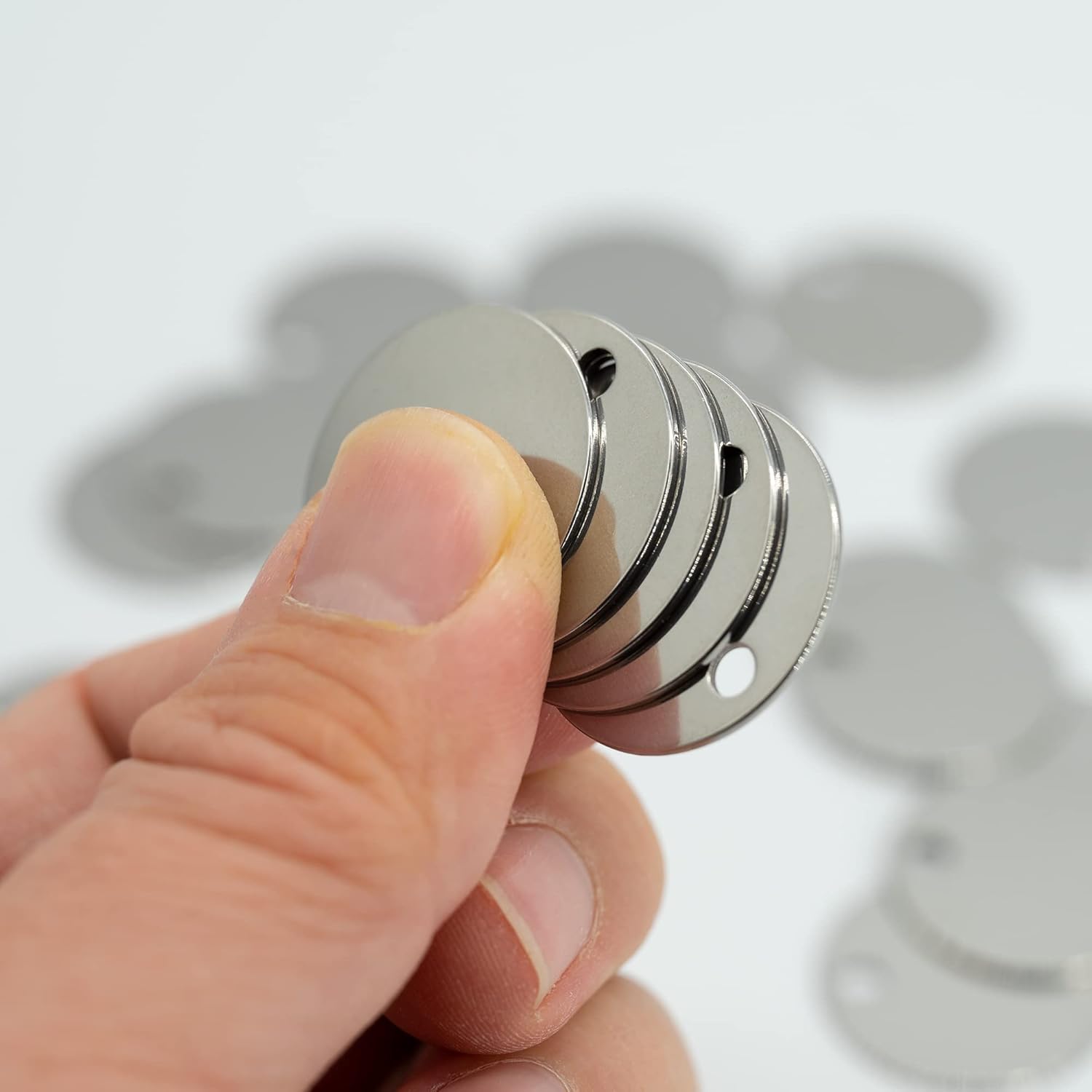 StayMax 1 Inch Round Metal Engraving Blanks Stamping Blanks Stainless Steel Blank Tags 25 Pack - Image 5