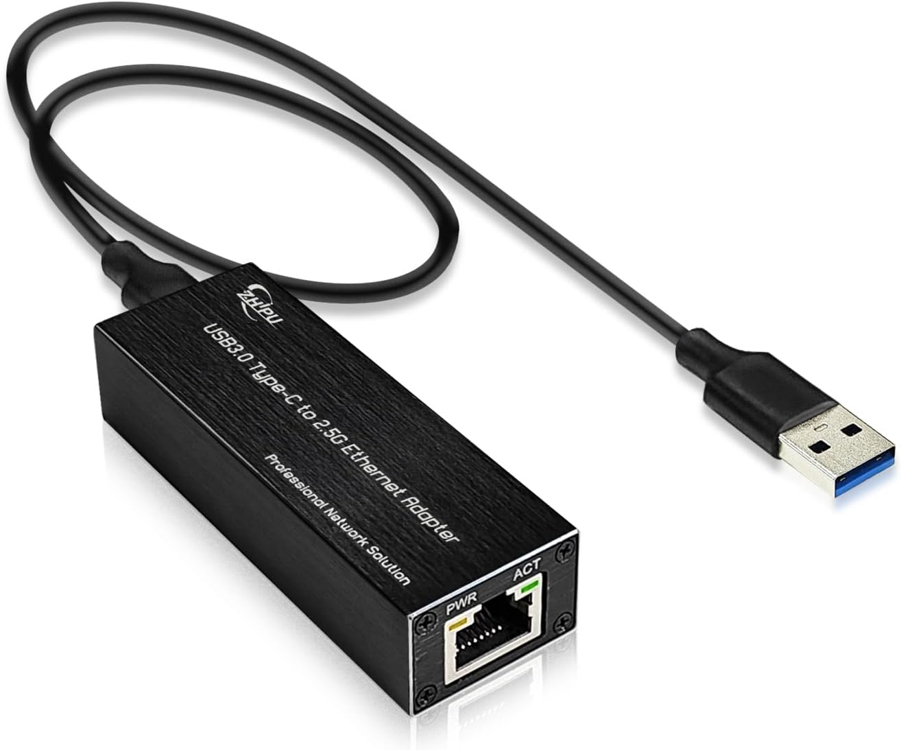 2.5G USB3.0 Ethernet Adapter Aluminum Type C to 2.5 Gigabit Network Adaptor,Compatible for MacBook Air/Pro, XPS, Windows, macOS (Driver May be Needed, See Package QR Code)
