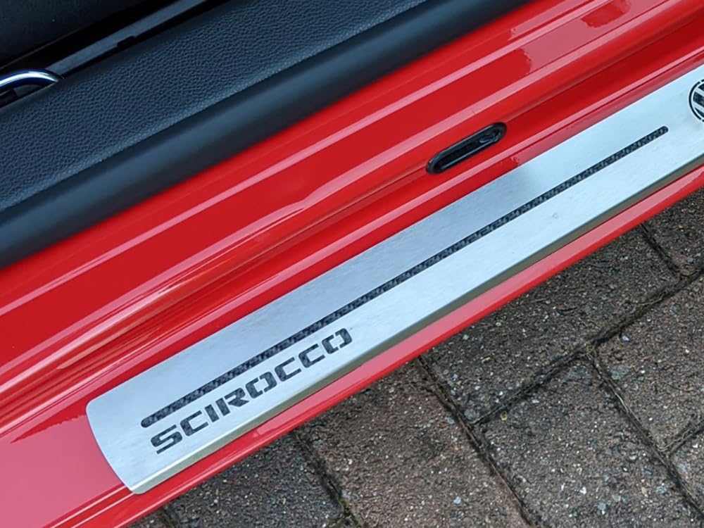 Einstiegsleisten aus Stahl für VW.Scirocco MK3 3 III (2008+) | 2 Stück Edelstahl Scirocco Zubehör Tuning Teile