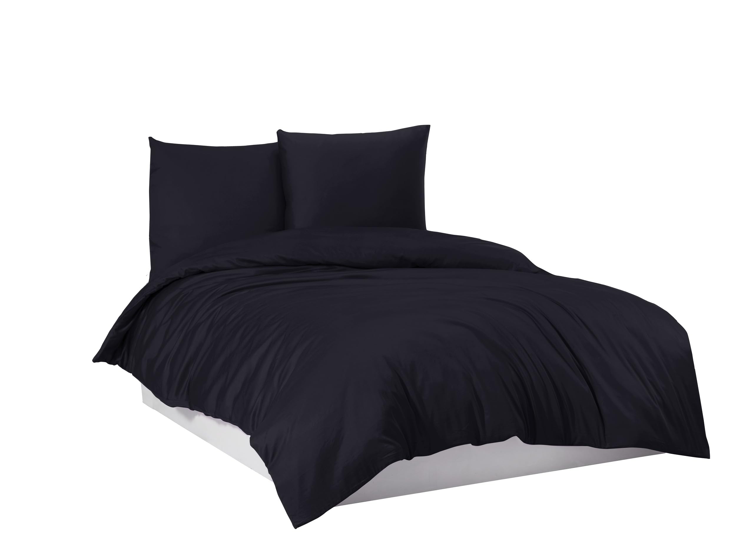 Mixibaby Komplet pościeli, poszwa na kołdrę 100% bawełna, 135 x 200, 155 x 220, 200 x 220 cm, 200 x 200 cm, kolor: czarny, wymiary: 155 x 220 cm